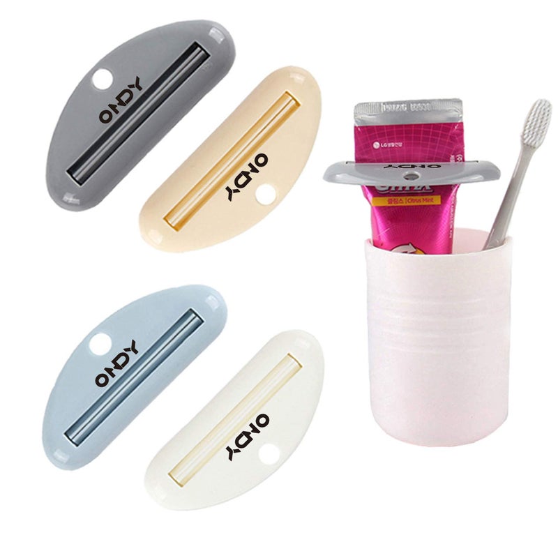 ONDY 4 Pack Toothpaste Squeezers, Tube Squeezer for Toothpaste, Hand Cream, Polygel Tubes, Paint Tubes, Cosmetics - Image 1